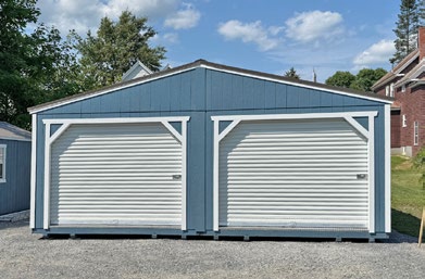 Old Hickory Double Wide Utility with Double Garage Doors – Old Hickory Buildings of Erin