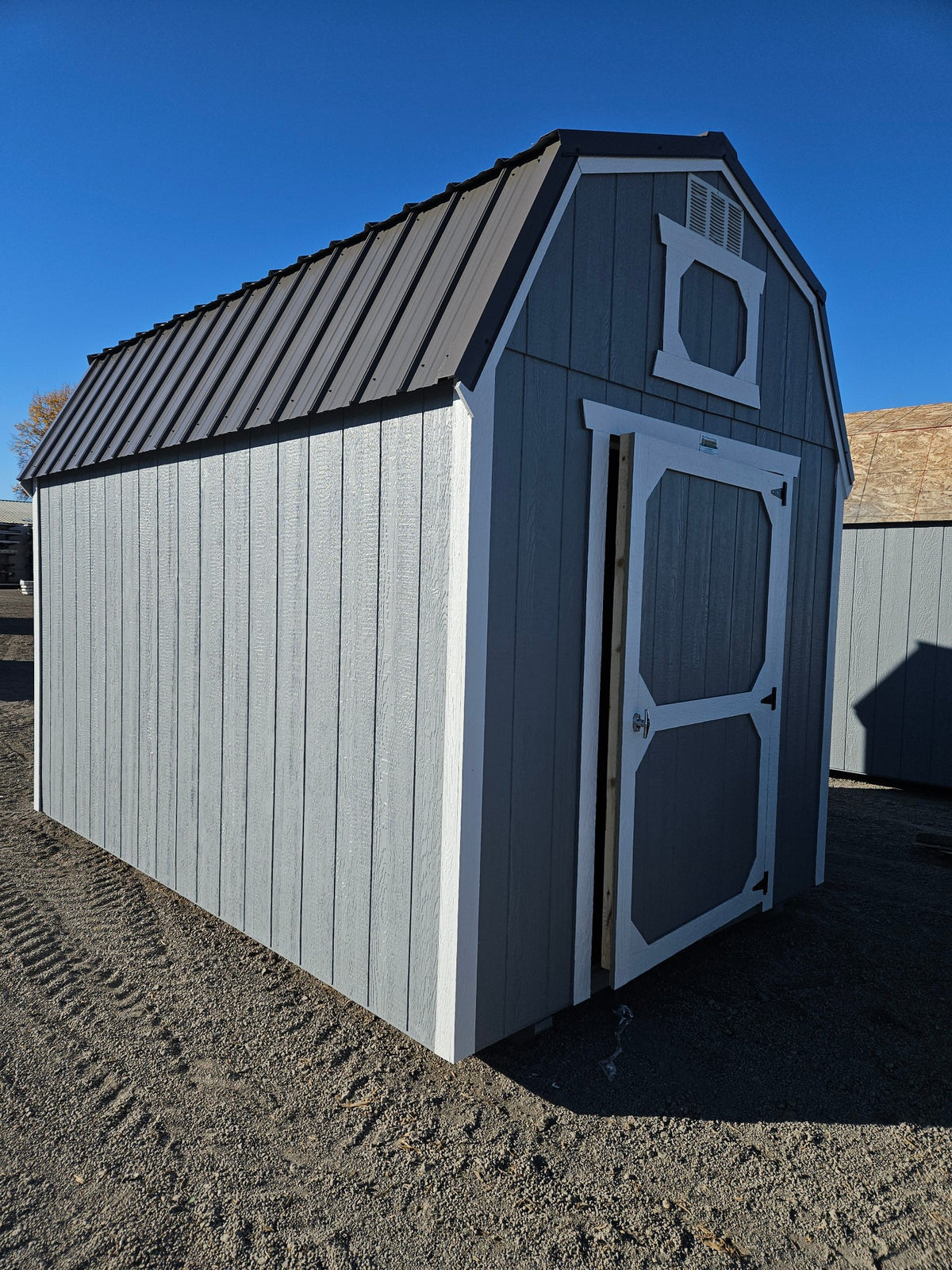 8x12 Lofted Barn in stock at Old Hickory Buildings of Erin (front)