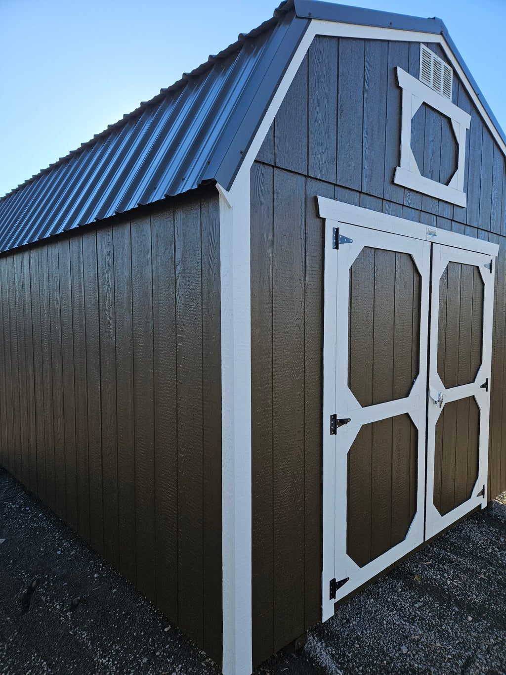 10x16 Lofted Barn in stock at Old Hickory Buildings of Erin (front)
