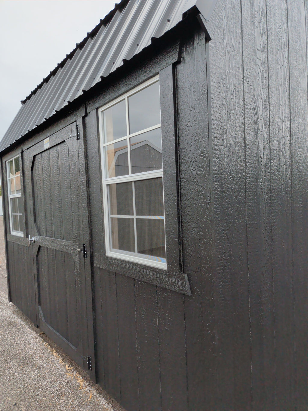 8x12 Lofted Barn in stock at Old Hickory Buildings of Erin (front)
