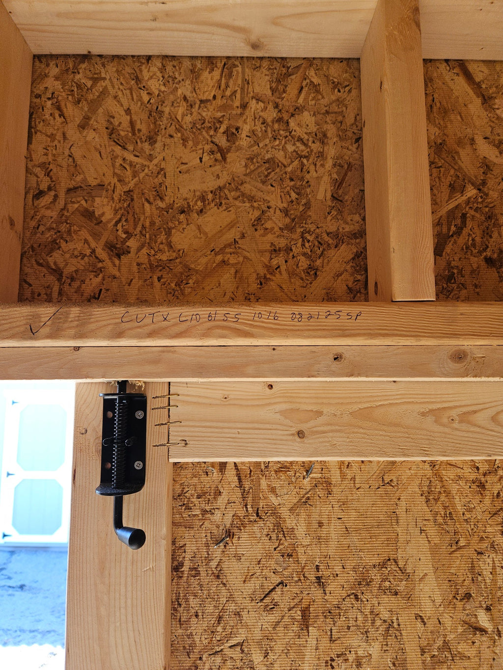 10x16 Utility Shed in stock at Old Hickory Buildings of Erin (inside)