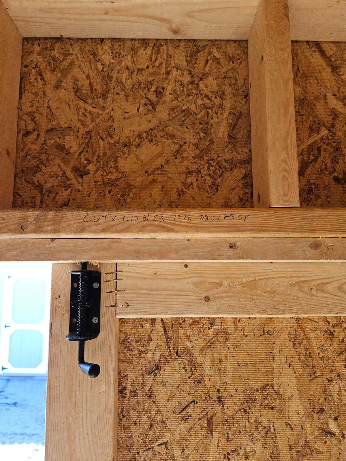 10x16 Utility Shed in stock at Old Hickory Buildings of Erin (inside)