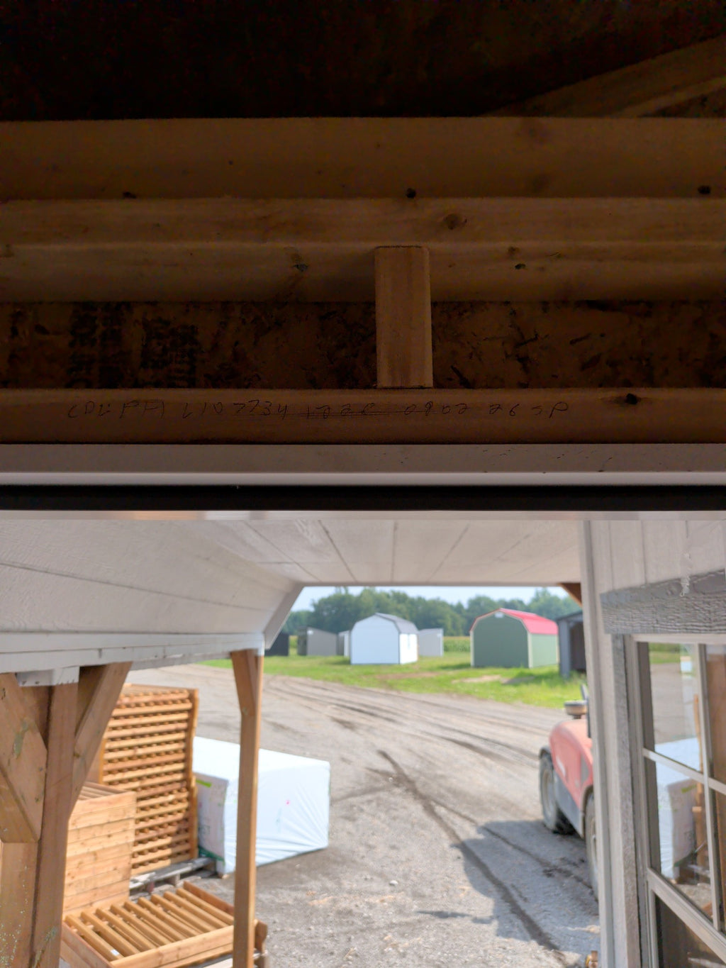 12x28 Lofted Barn Deluxe Playhouse in stock at Old Hickory Buildings of Erin (inside)