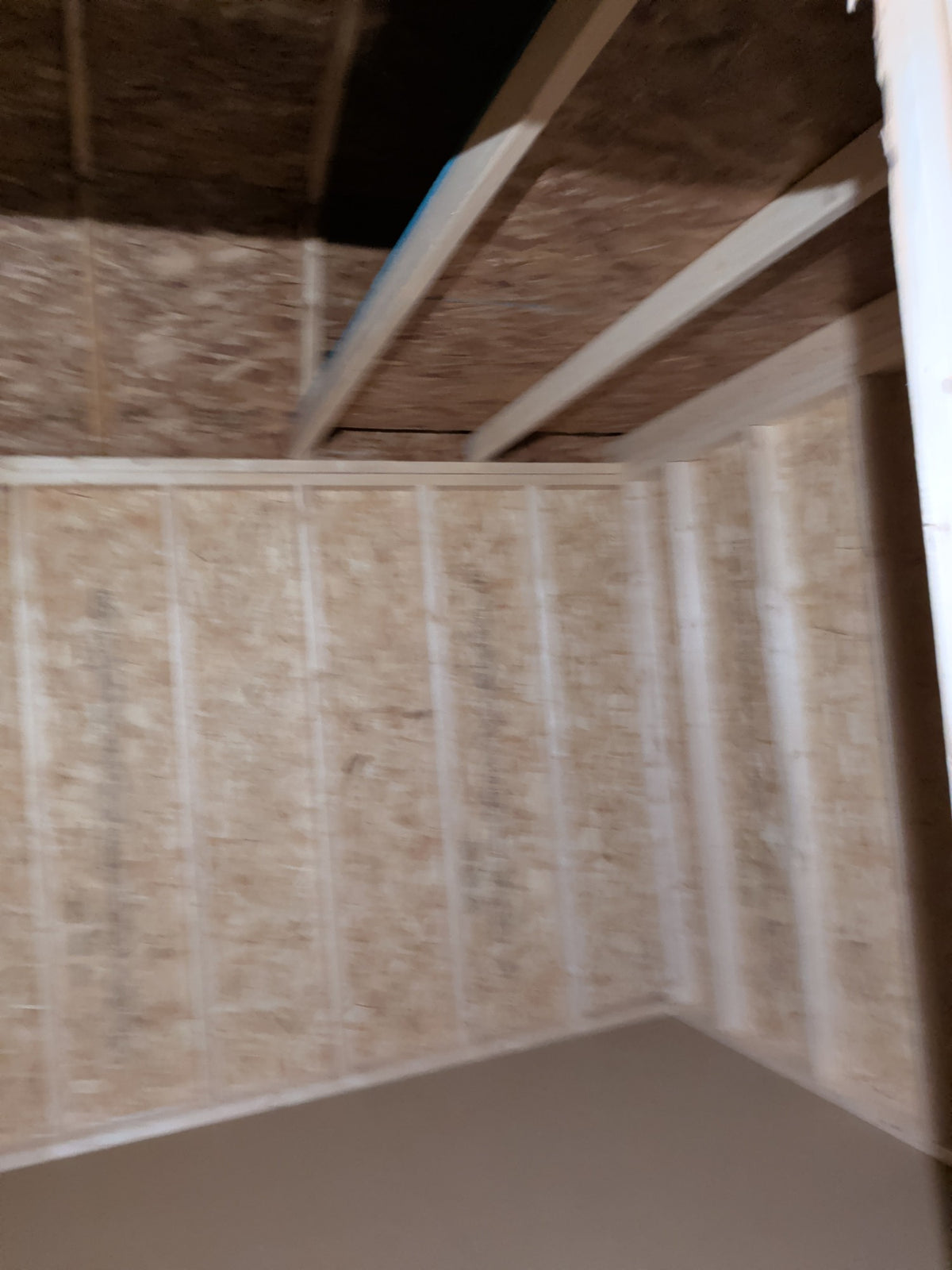 8x12 Lofted Barn in stock at Old Hickory Buildings of Erin (interior)