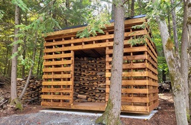Old Hickory Wood Drying Shed – custom order from Old Hickory Buildings of Erin